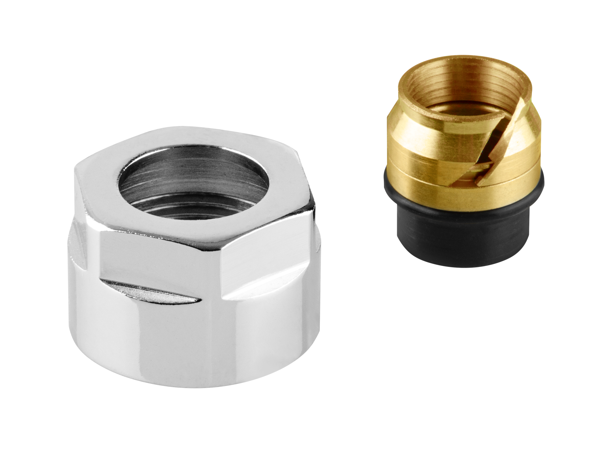 Vario Term — Затискні гайки Cu (15x1) x GW 3/4" (2 шт) — зразок у хромі