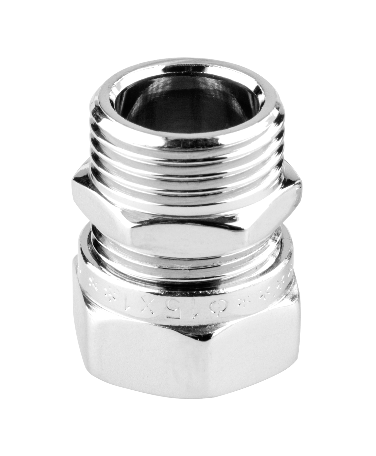 Vario Term — Затискні гайки Cu (15x1) x GZ 1/2" (2 шт) — зразок у хромі