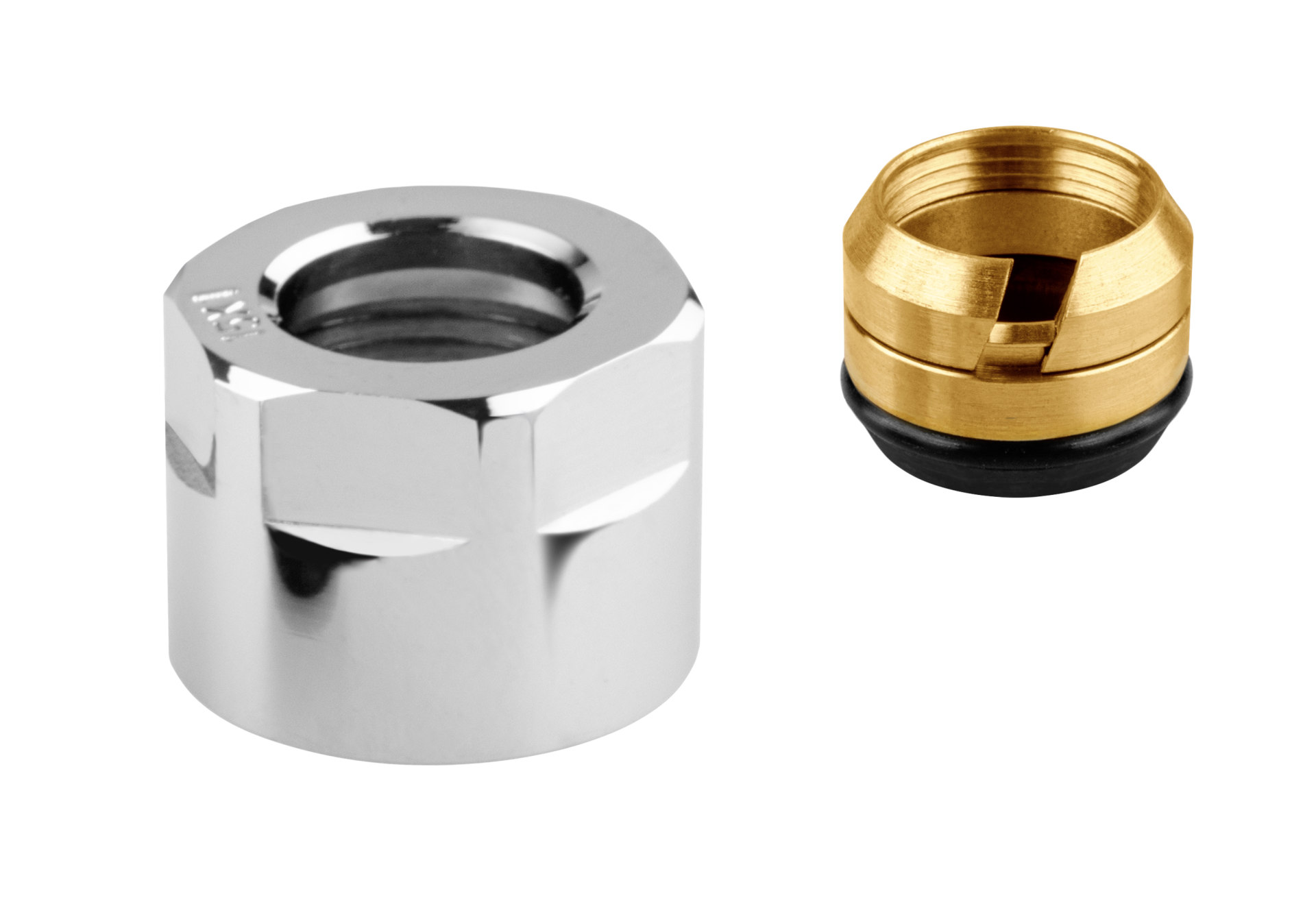 Vario Term — Затискні гайки Cu (15x1) x M22x1,5 (2 шт) — зразок у хромі