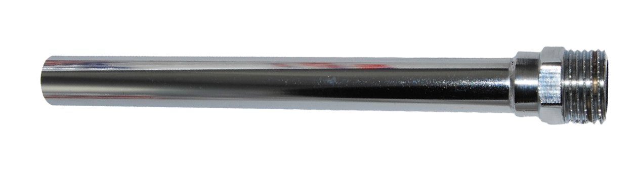 Трубка центрична Cu Ø15 x 1/2", хром, 150 mm